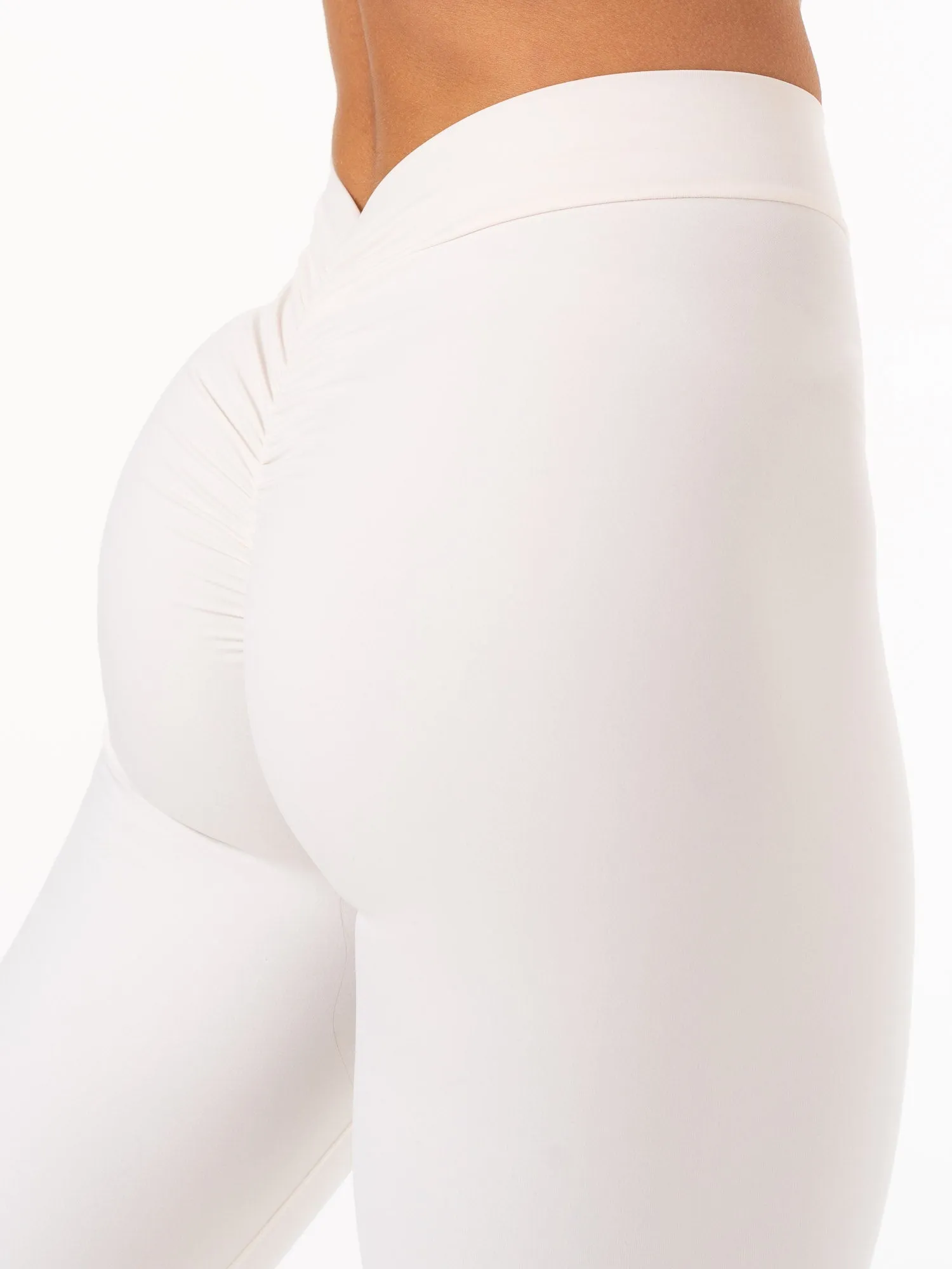 NKD V Scrunch Leggings - Ivory sold by Ryderwear product image thumbnail 5