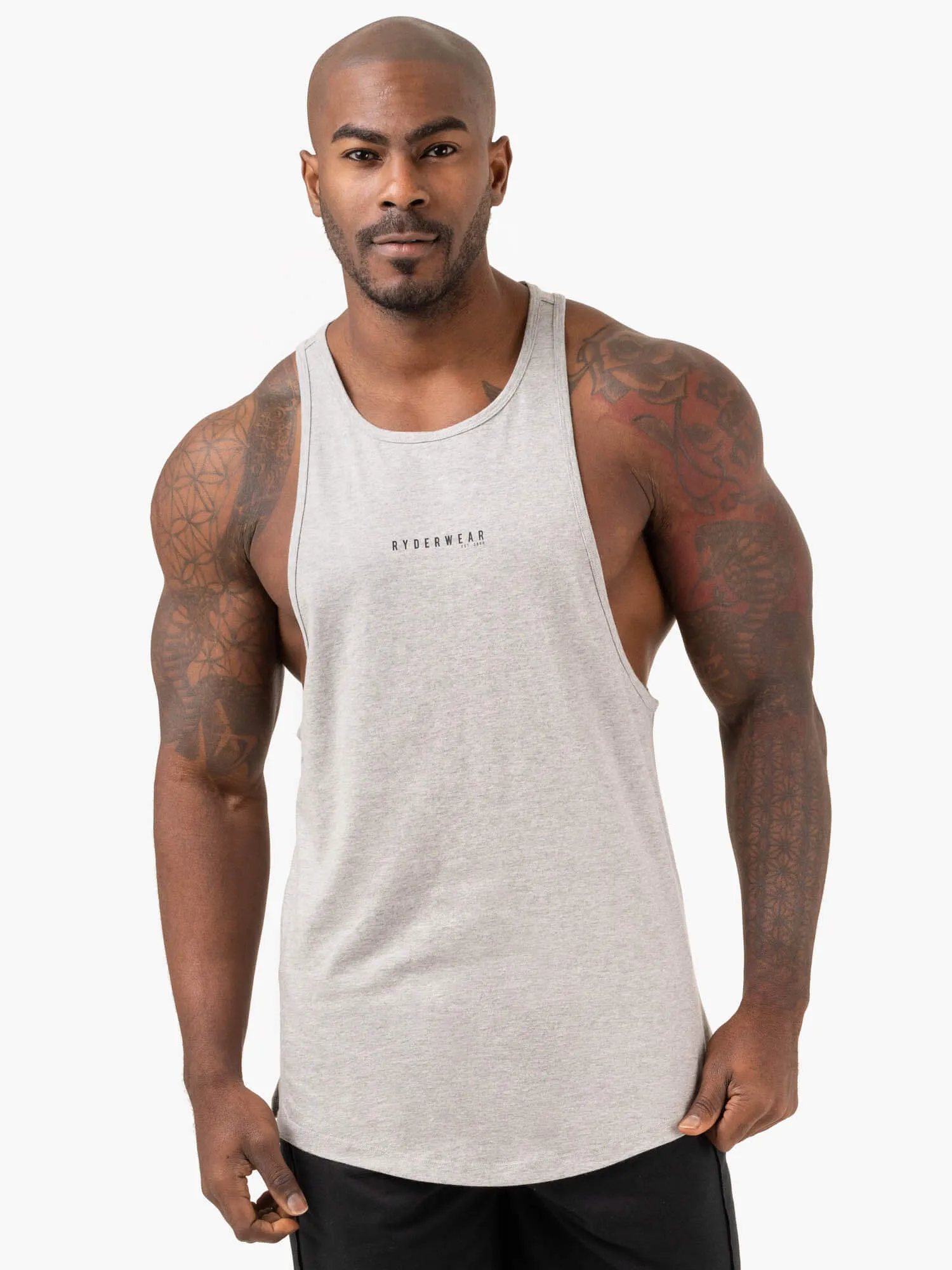 Pursuit Baller Tank - Light Grey Marl sold by Ryderwear