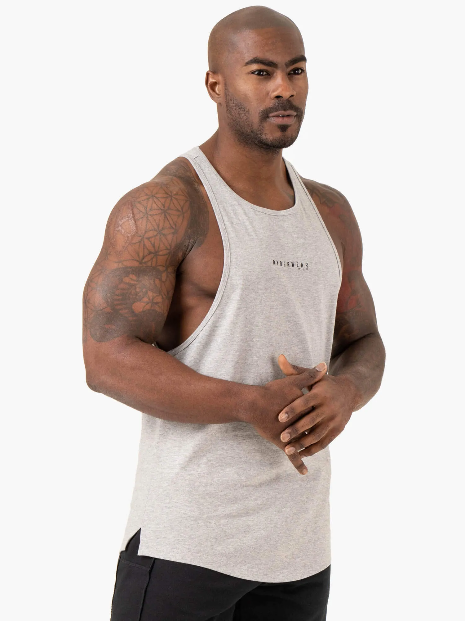 Pursuit Baller Tank - Light Grey Marl sold by Ryderwear product image thumbnail 3