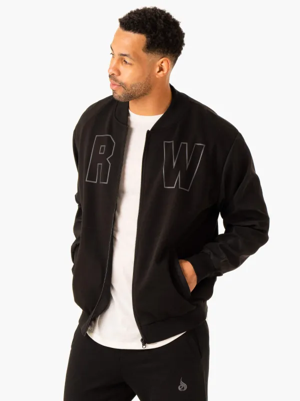 Heritage Bomber Jacket - Black made by Ryderwear
