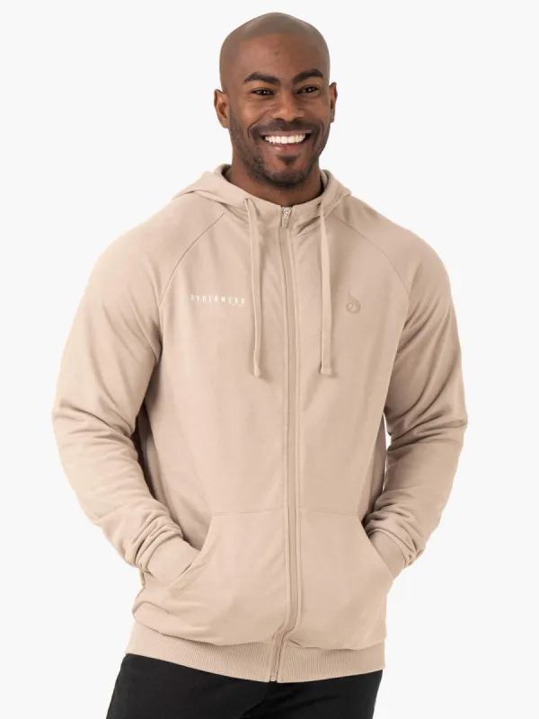 Pursuit Zip Up Hoodie - Sand sold by Ryderwear