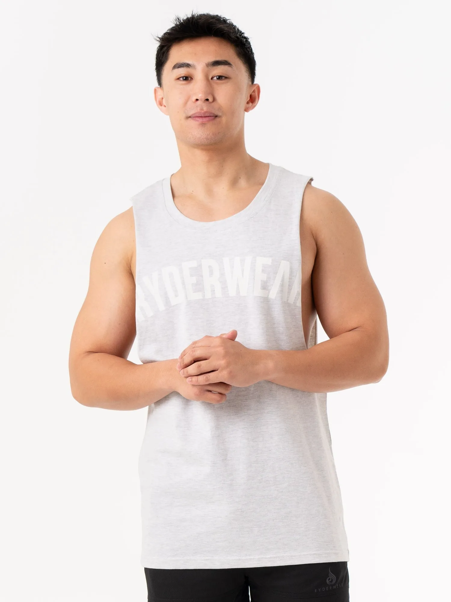 Baller Tank - Snow Marl sold by Ryderwear
