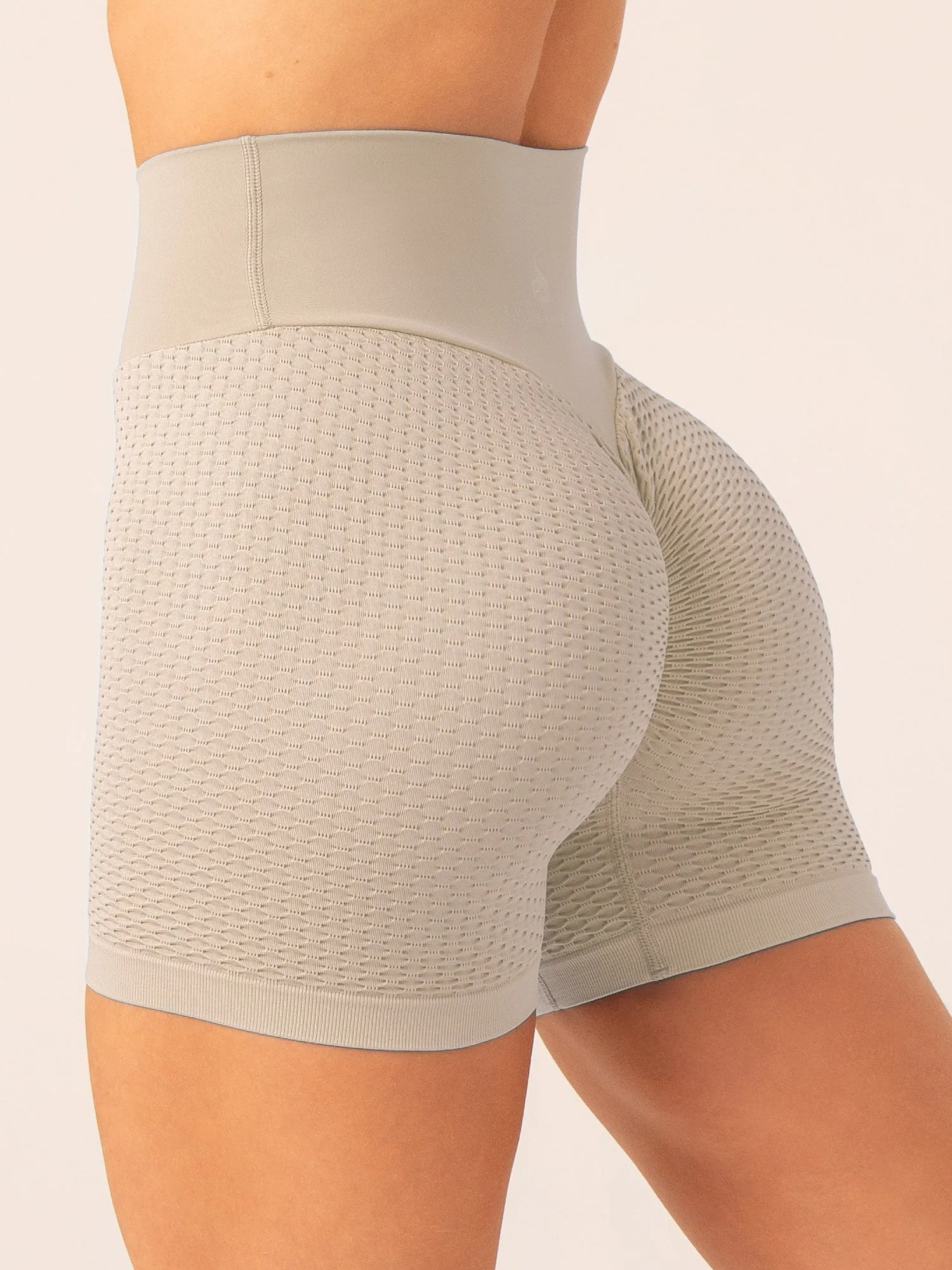 Honeycomb Scrunch Seamless Shorts - Sand sold by Ryderwear product image thumbnail 2