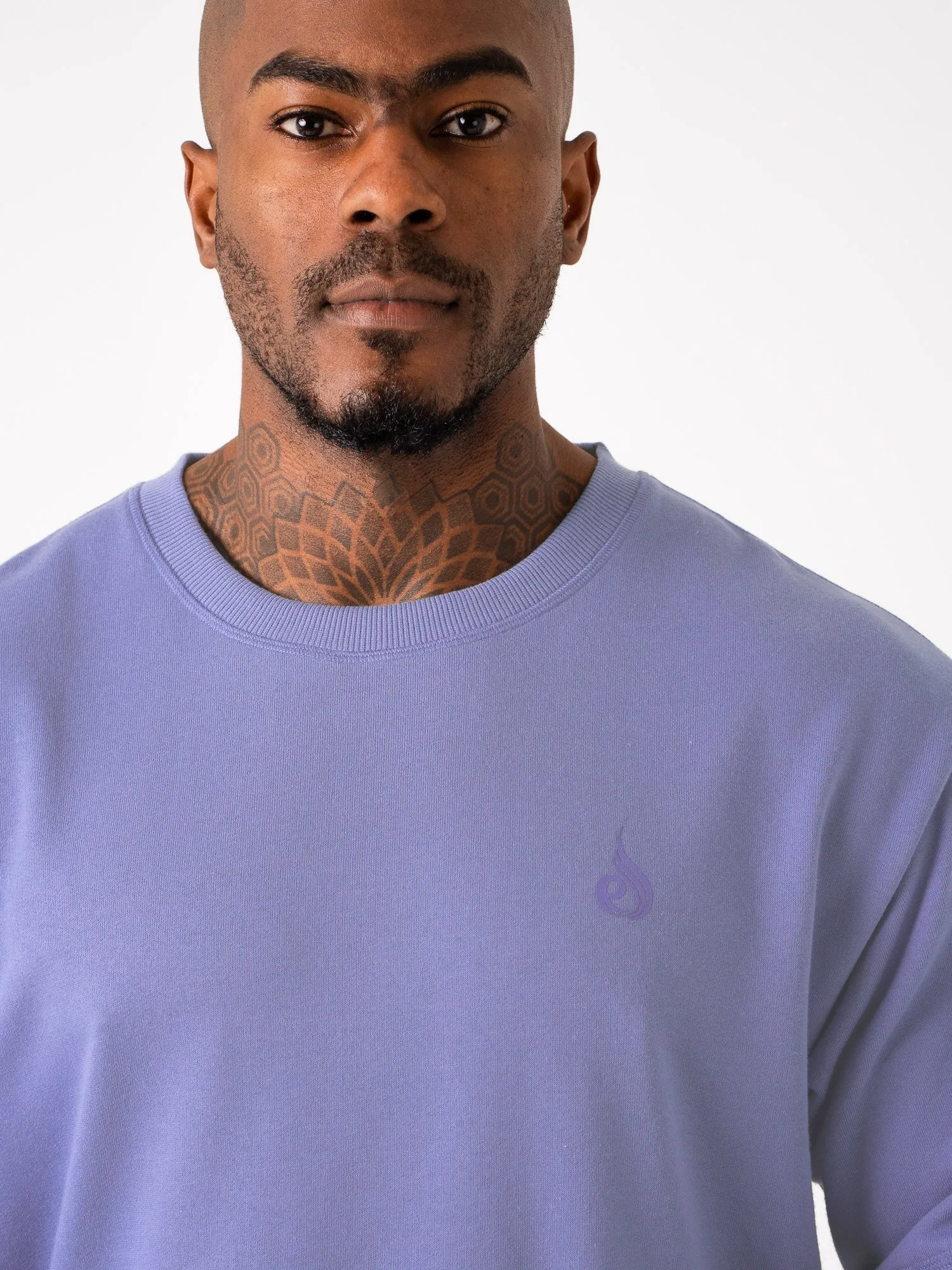 Throwback Fleece Oversized T-Shirt - Indigo Blue sold by Ryderwear product image thumbnail 4