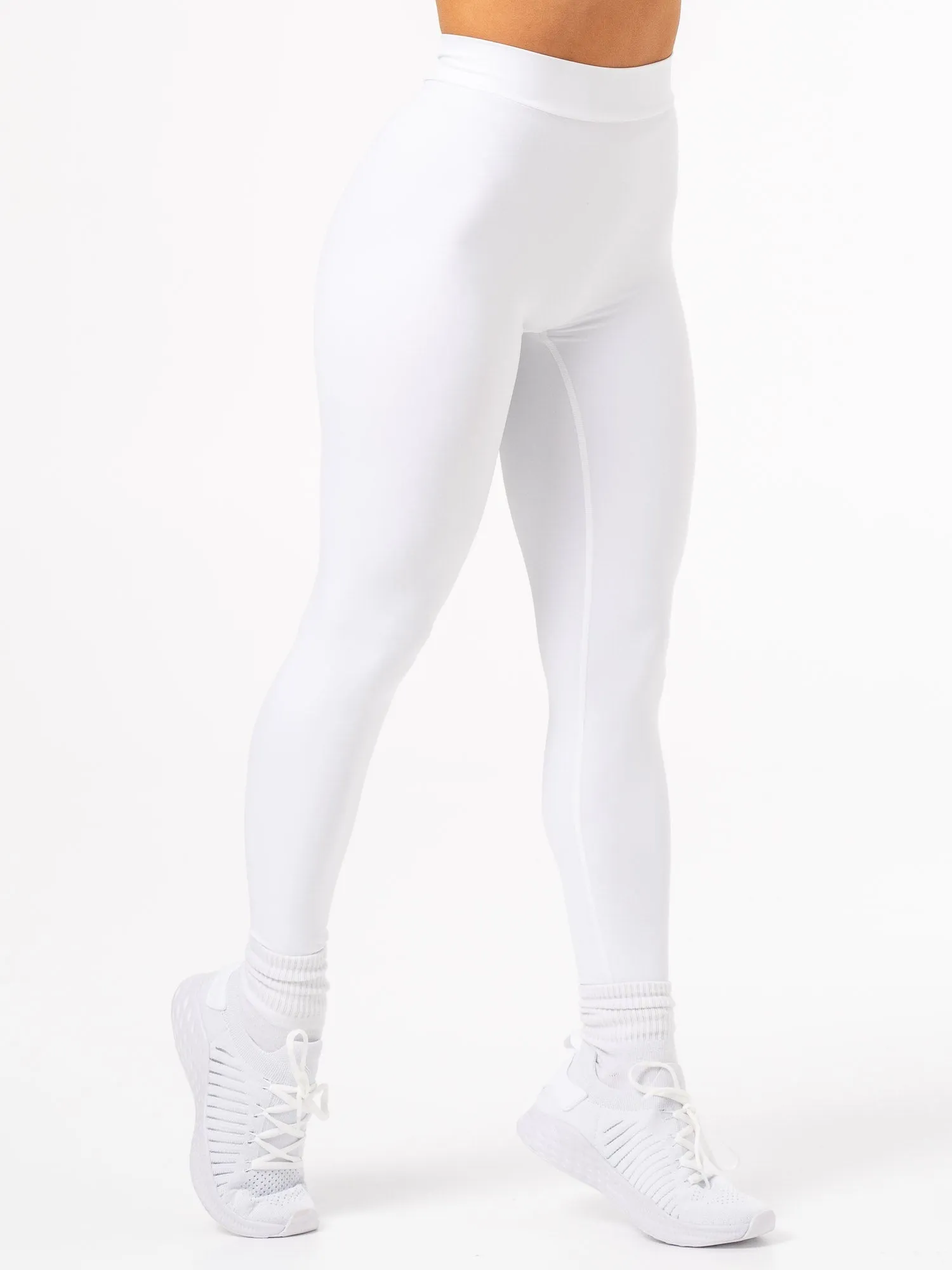 NKD V Scrunch Leggings - White sold by Ryderwear product image thumbnail 5