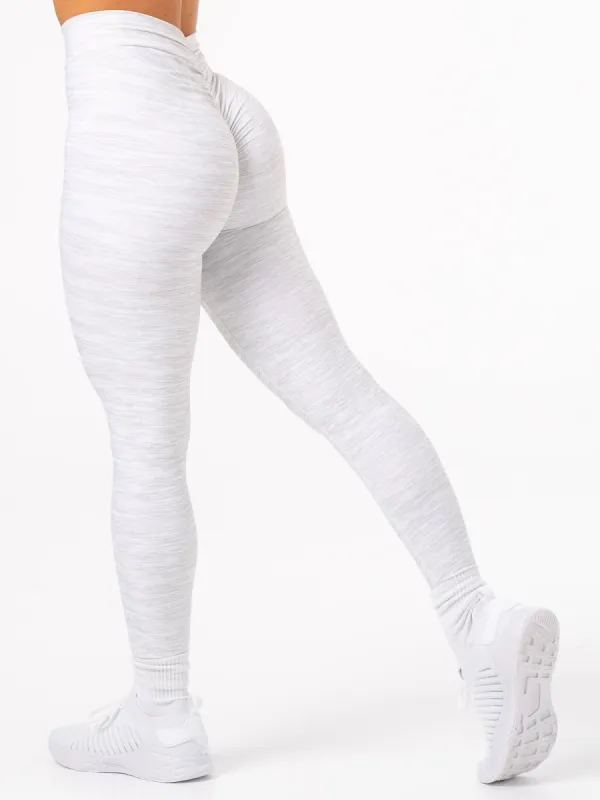 NKD V Scrunch Leggings - Grey Marl sold by Ryderwear