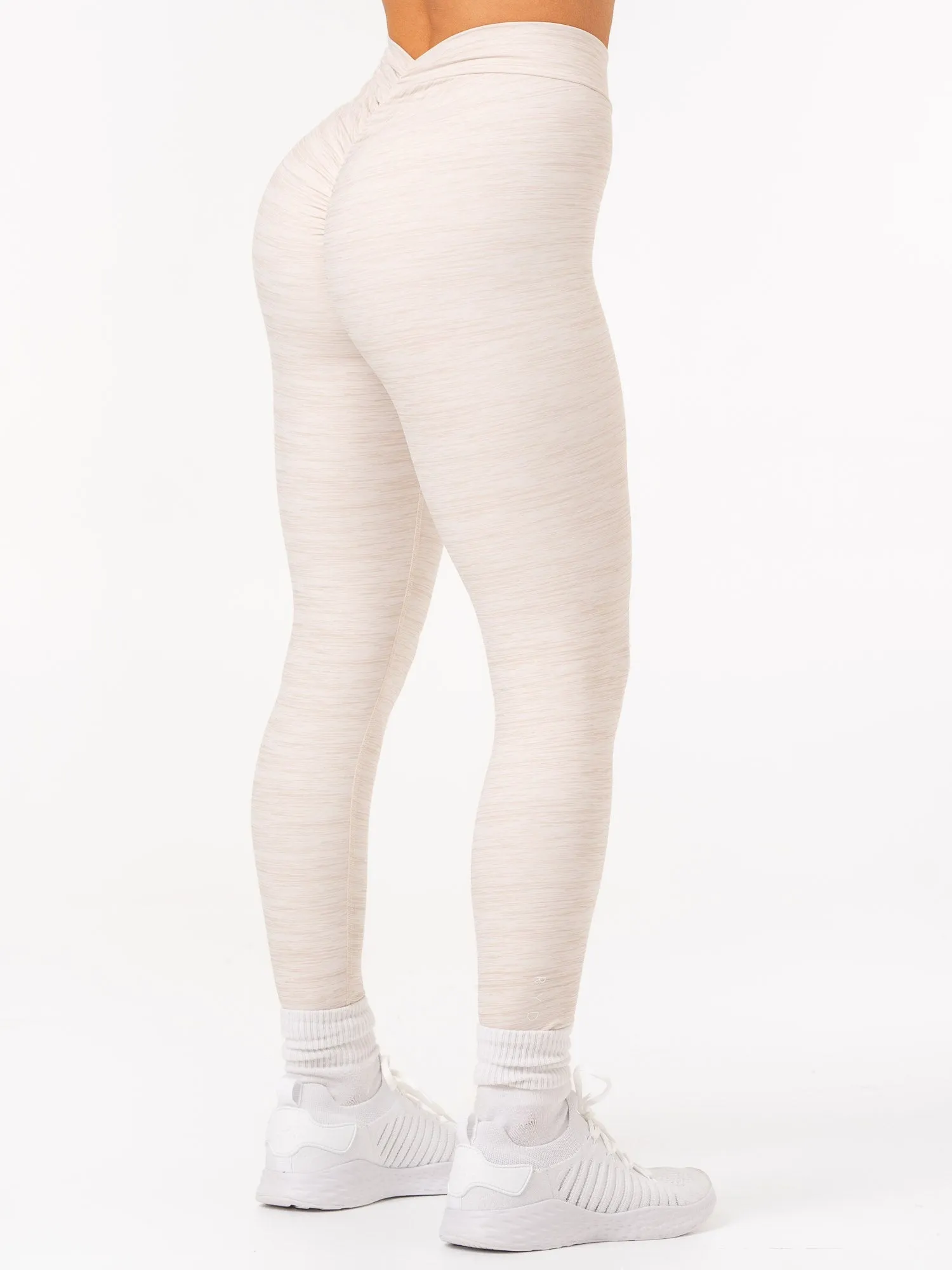 NKD V Scrunch Leggings - Oat Marl sold by Ryderwear product image thumbnail 4