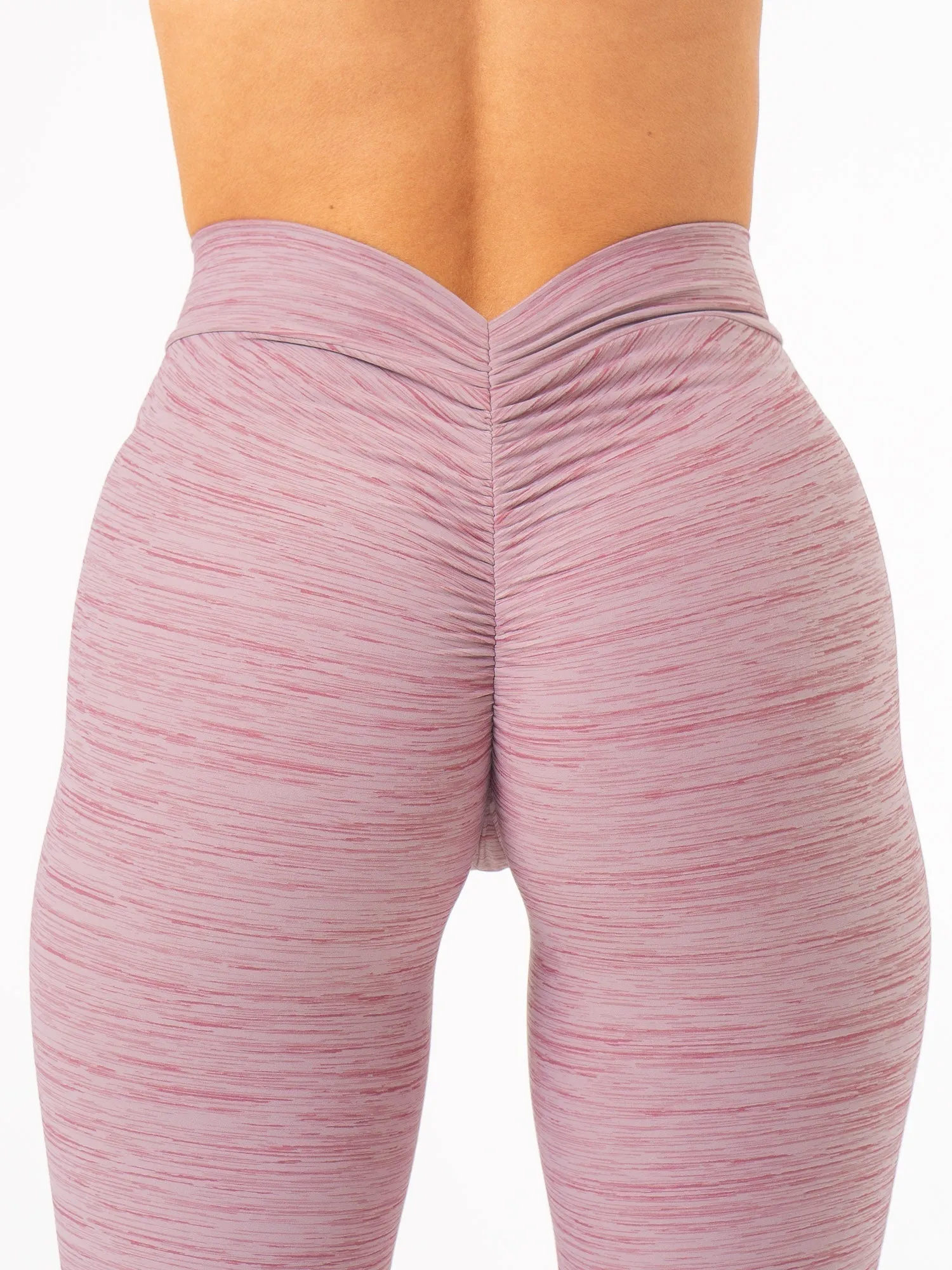 NKD V Scrunch Leggings - Mauve Marl sold by Ryderwear product image thumbnail 3