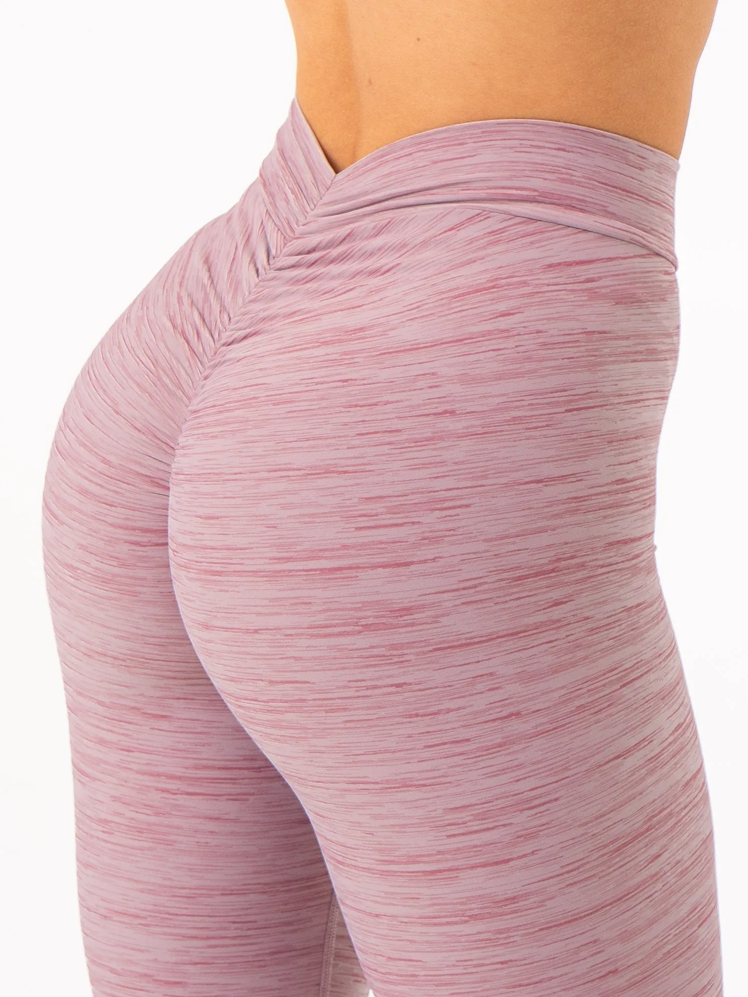 NKD V Scrunch Leggings - Mauve Marl sold by Ryderwear product image thumbnail 4
