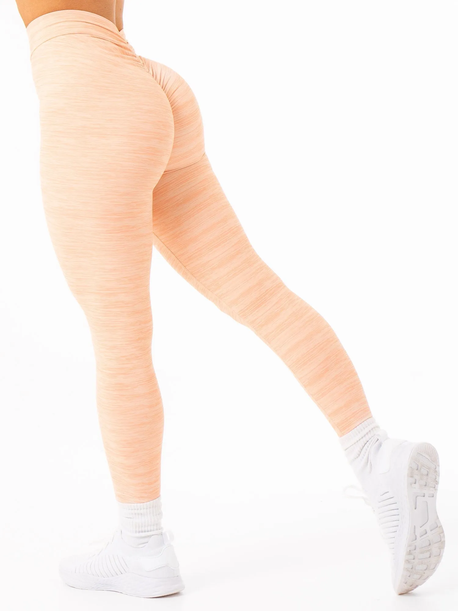 NKD V Scrunch Leggings - Blush Marl sold by Ryderwear