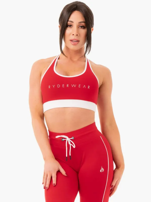 Track Sports Bra - Red sold by Ryderwear