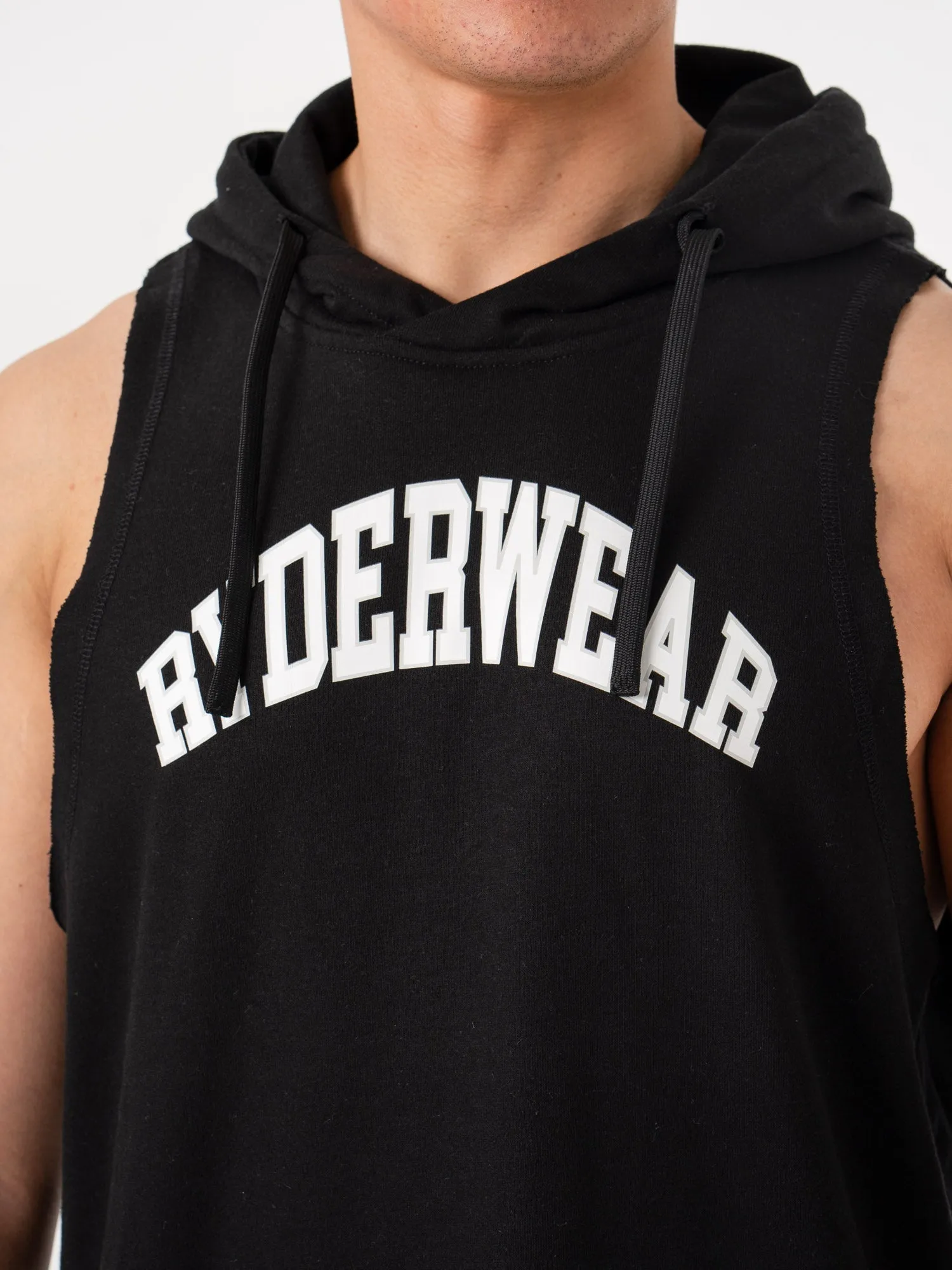 Collegiate Sleeveless Hoodie - Black sold by Ryderwear product image thumbnail 4
