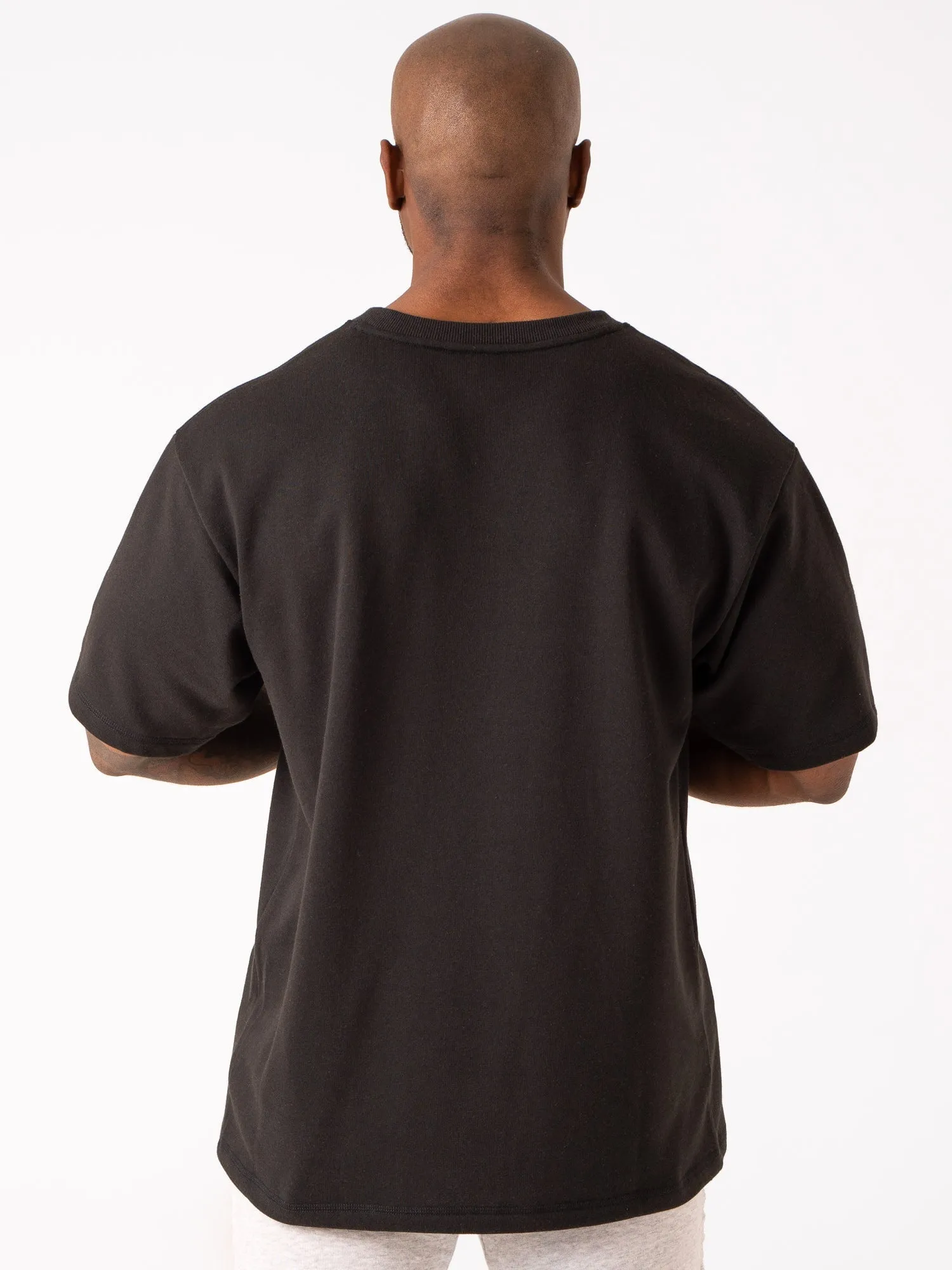 Throwback Fleece Oversized T-Shirt - Black sold by Ryderwear product image thumbnail 2