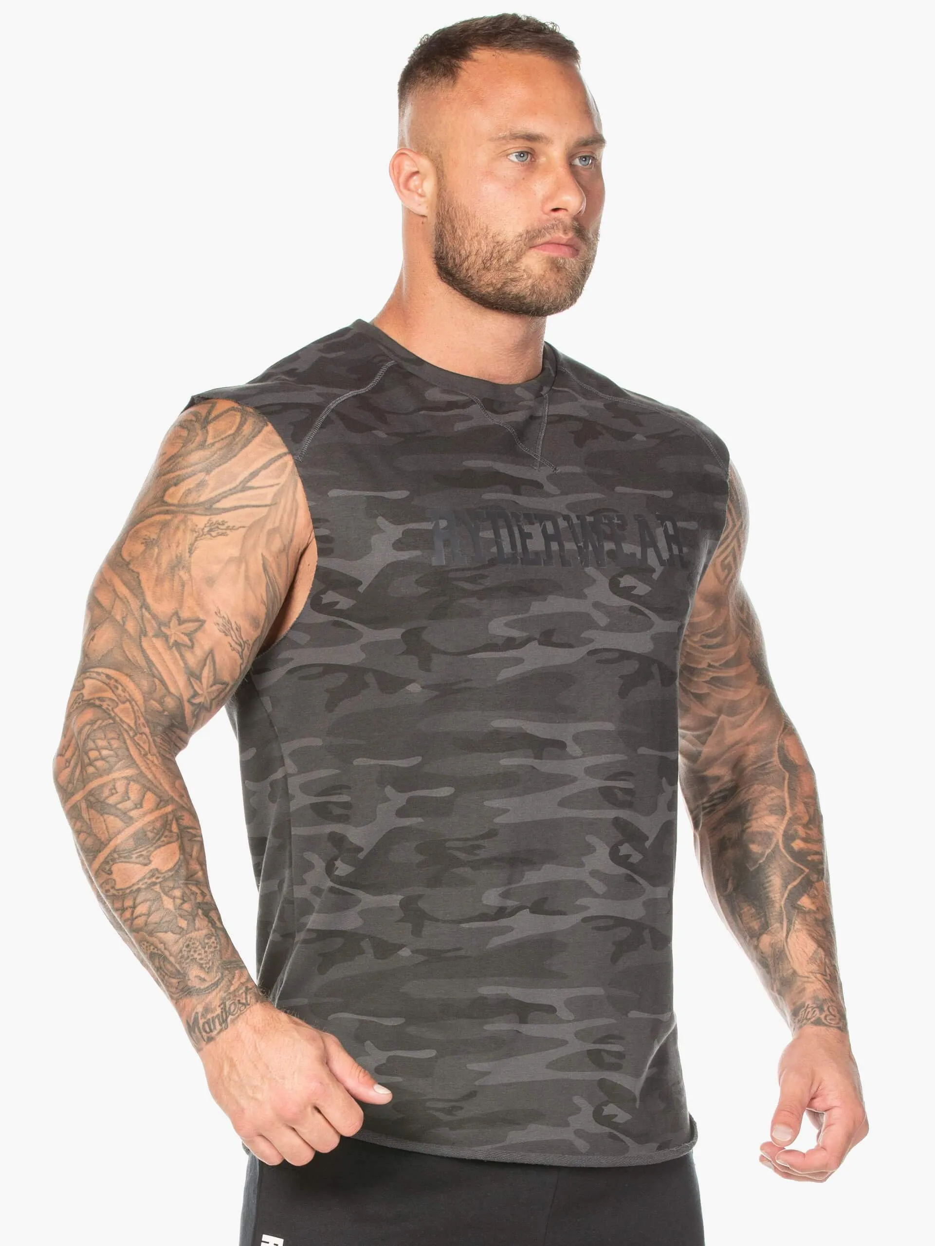Camo Fleece Tank - Black Camo sold by Ryderwear product image thumbnail 4