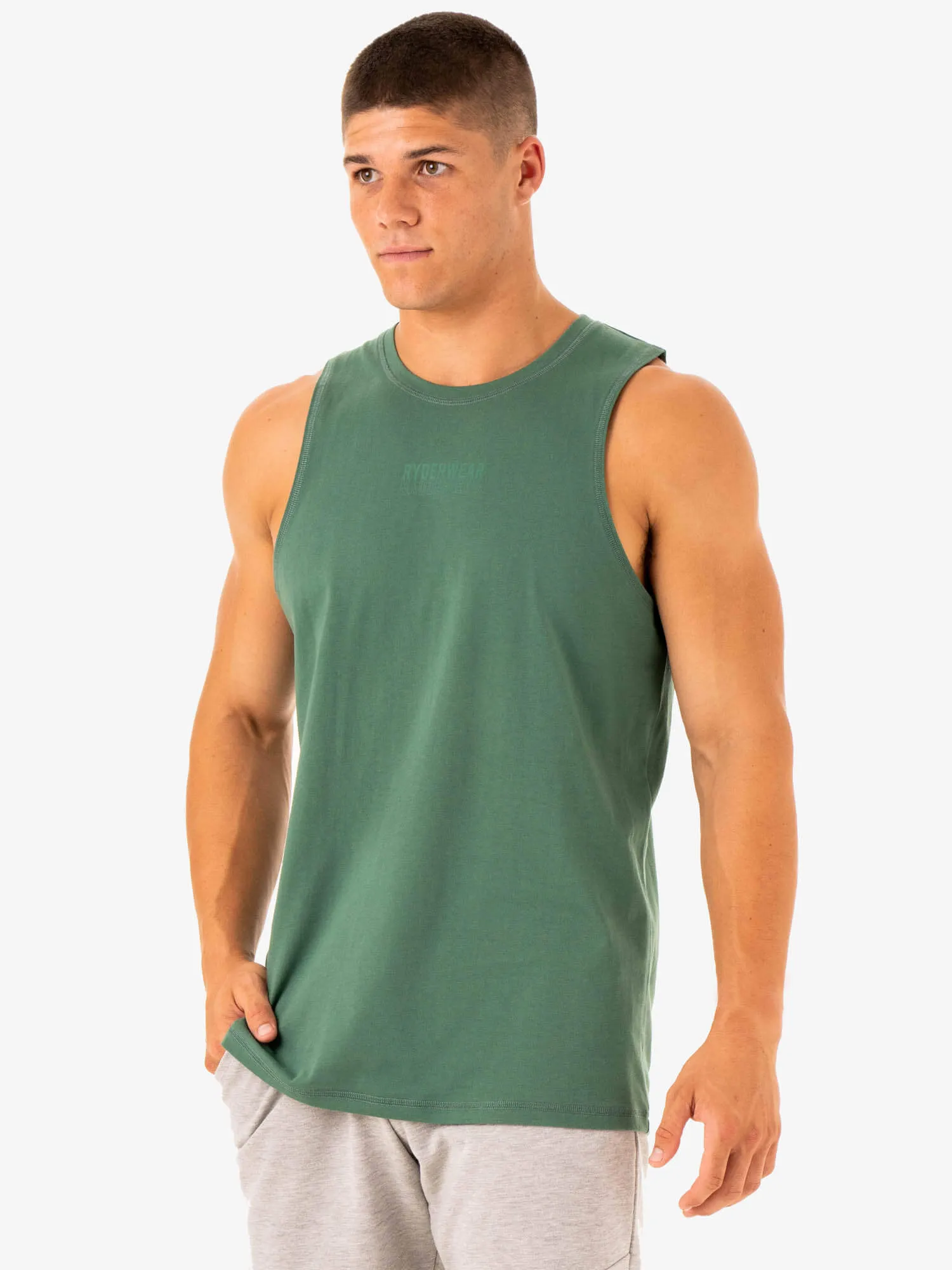 Limitless Baller Tank - Forest Green sold by Ryderwear