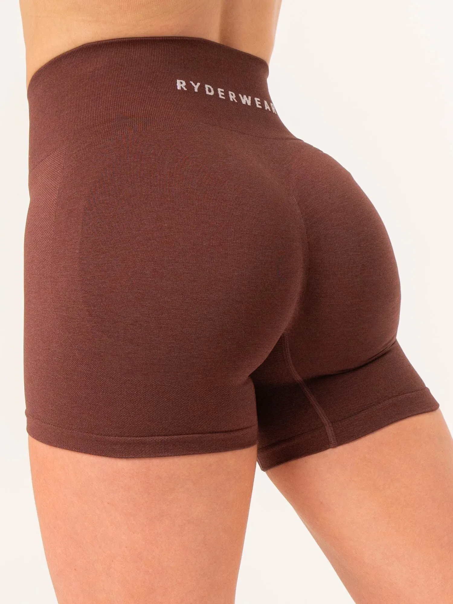 Contour Seamless Shorts - Chocolate Marl sold by Ryderwear