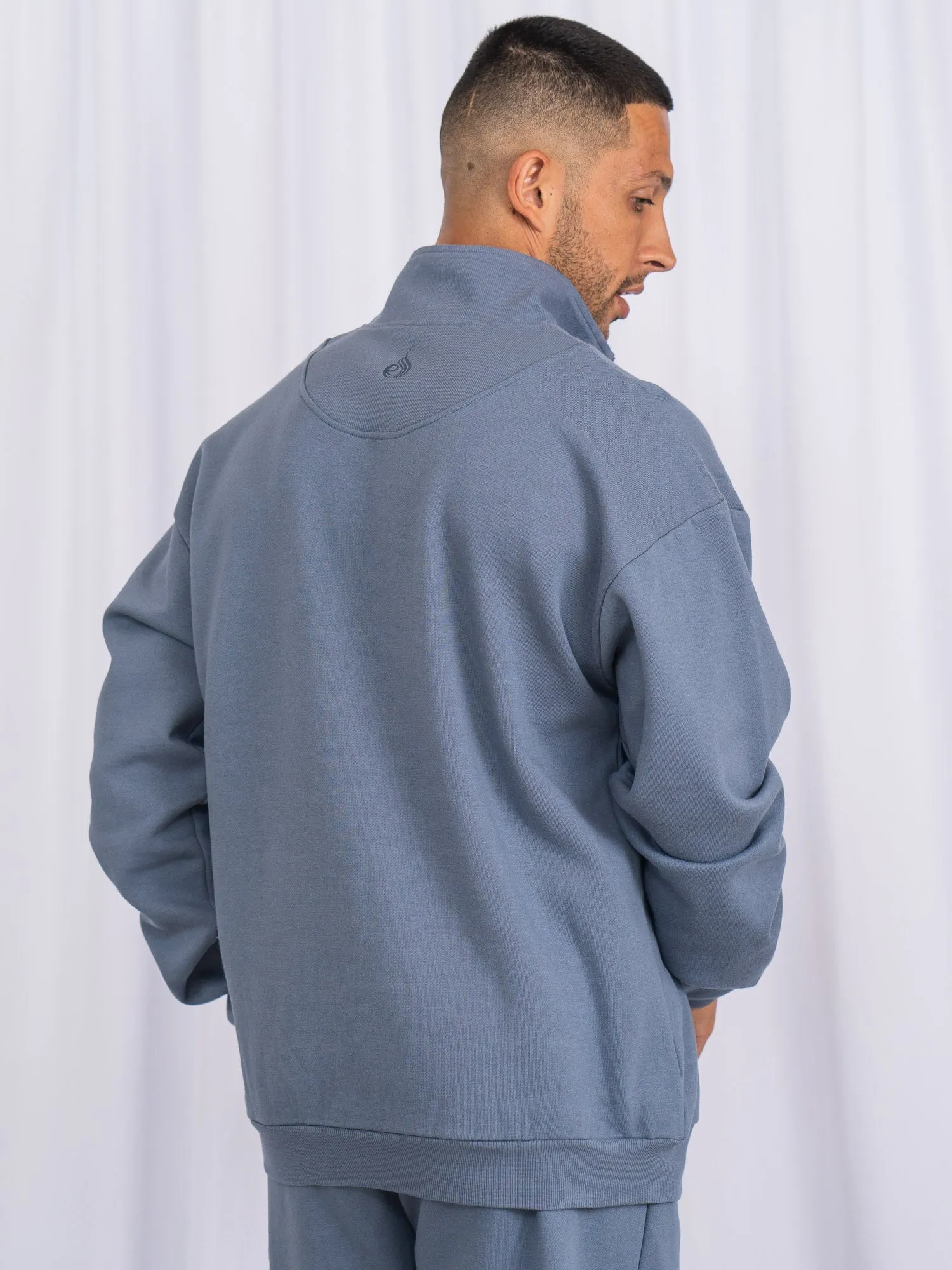 Unisex Half Zip Jumper - Denim Blue sold by Ryderwear product image thumbnail 2