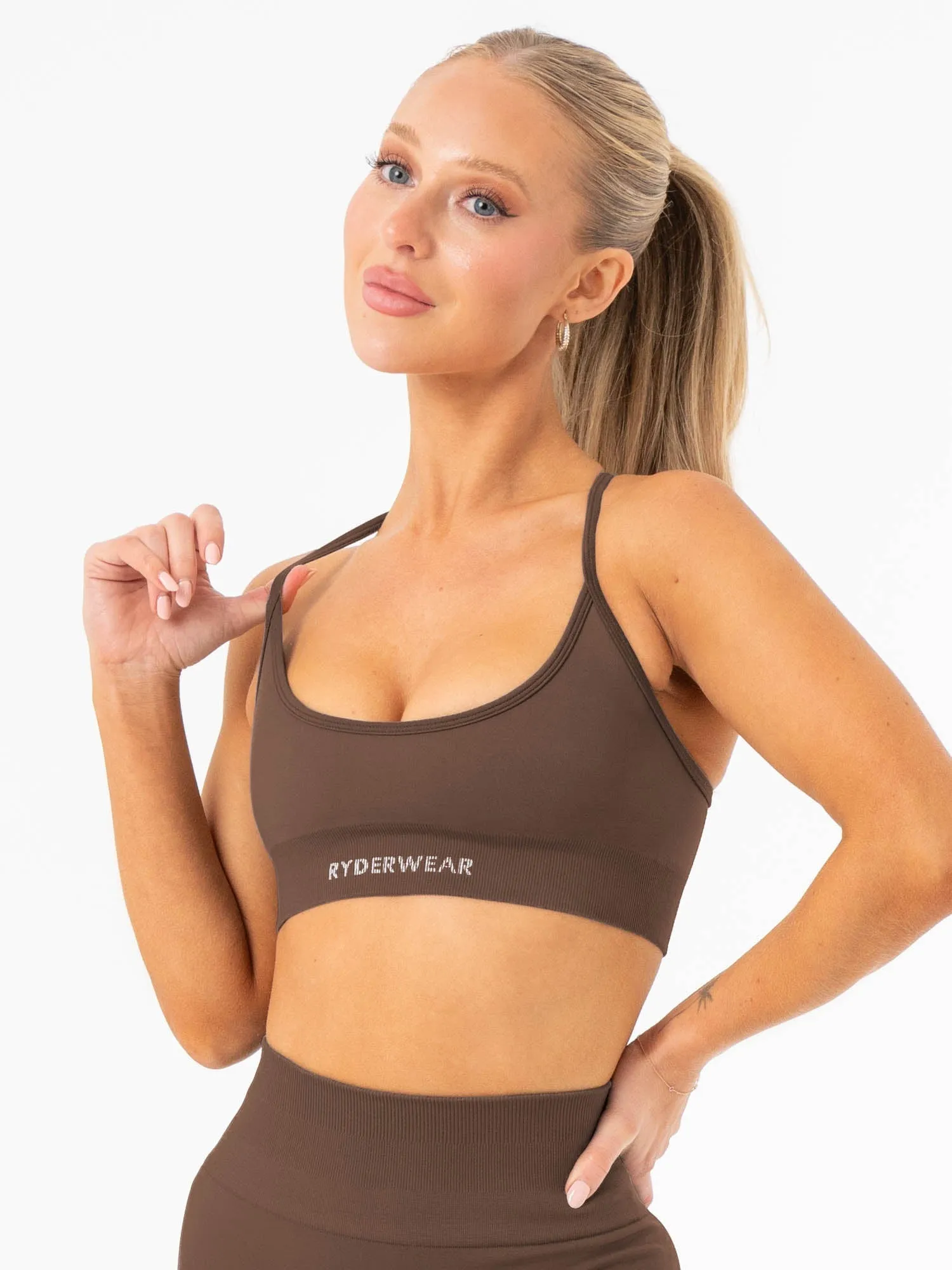 Lift 2.0 Seamless Sports Bra - Espresso sold by Ryderwear product image thumbnail 3