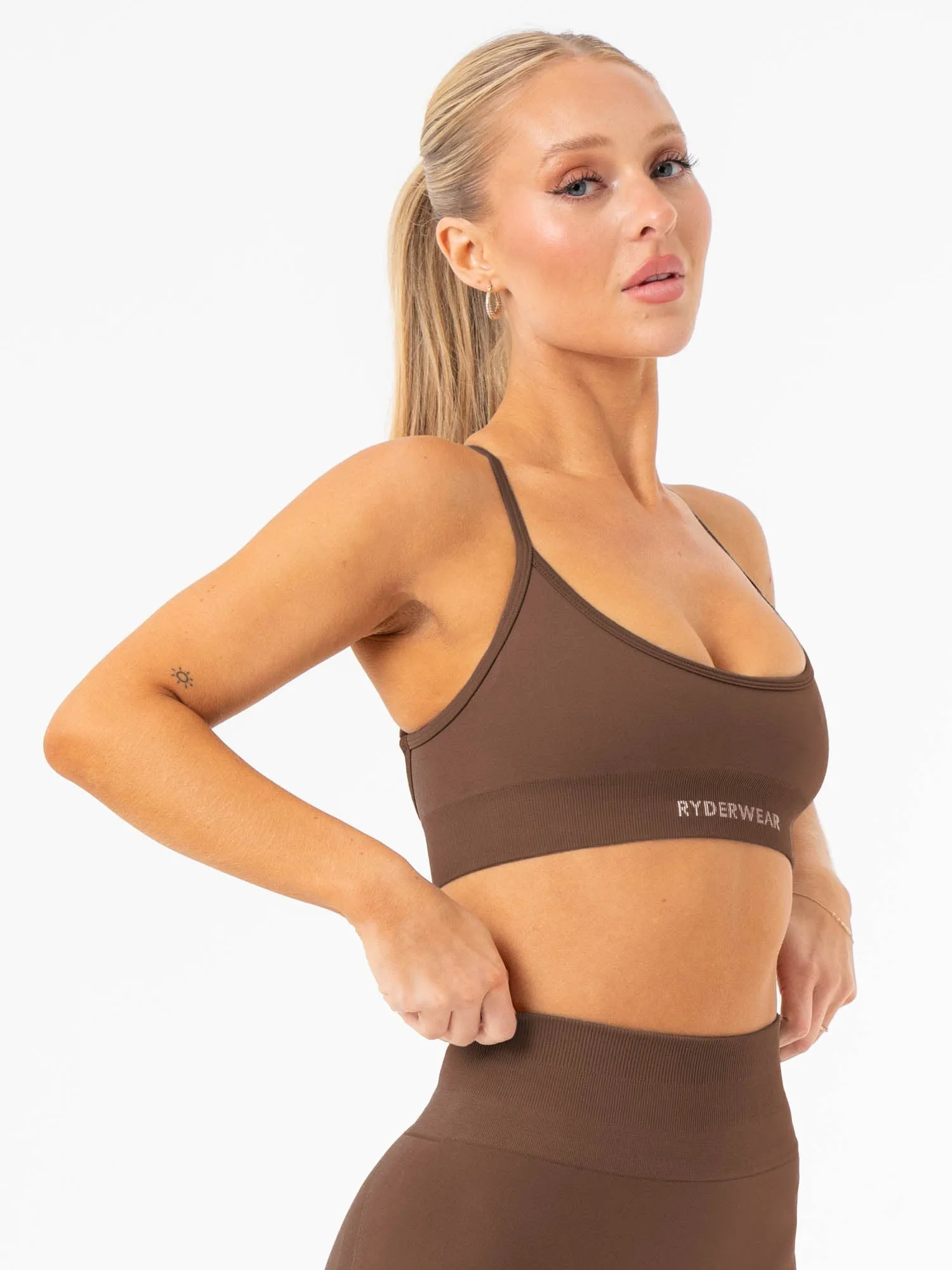Lift 2.0 Seamless Sports Bra - Espresso sold by Ryderwear product image thumbnail 5