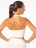 NKD Halter Shelf Tank - Off White sold by Ryderwear