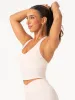 NKD Halter Shelf Tank - Off White sold by Ryderwear