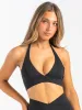 NKD Halter Sports Bra - Black sold by Ryderwear