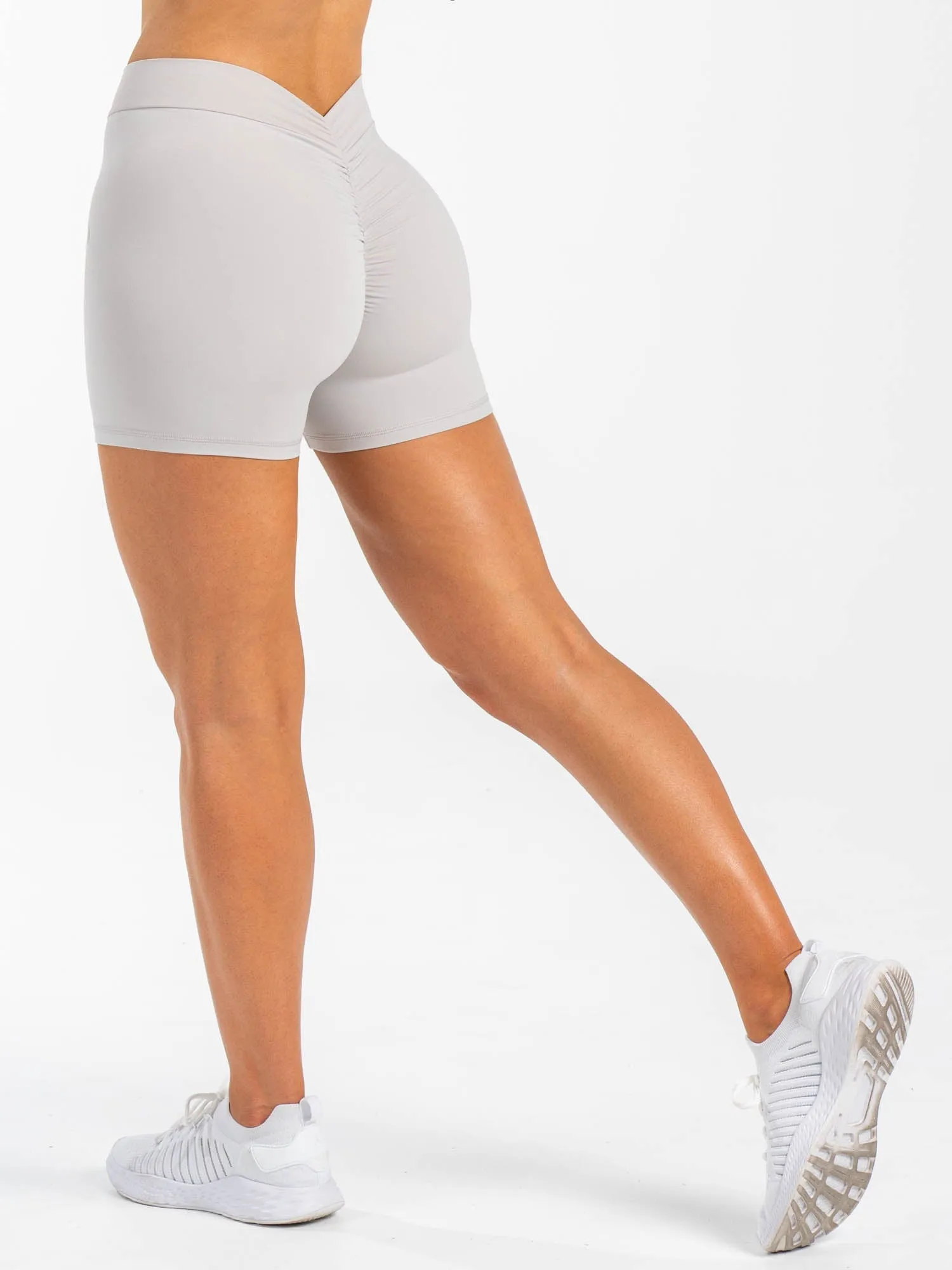 NKD V Scrunch Shorts - Sugar Dust sold by Ryderwear product image thumbnail 3