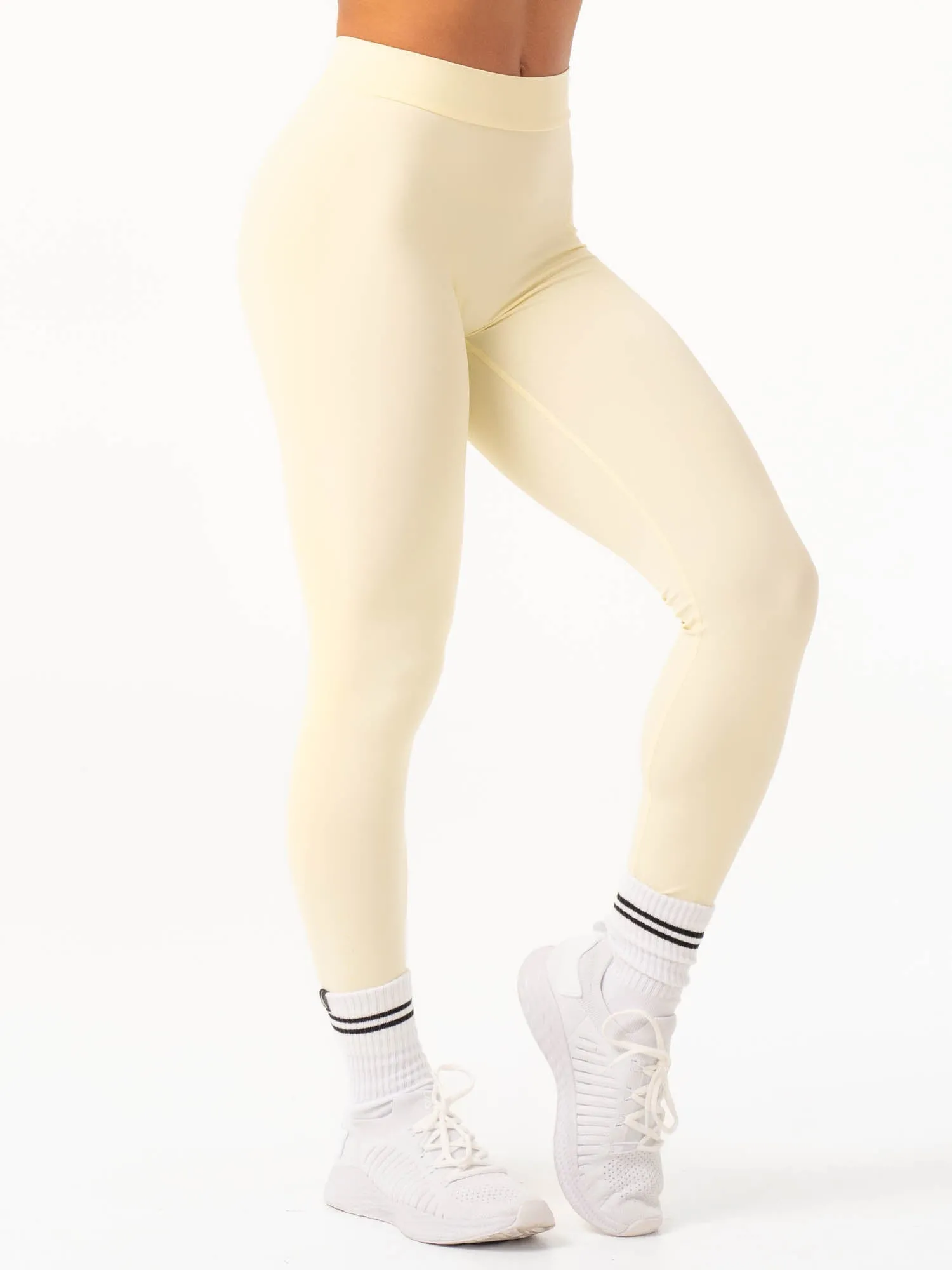 NKD V Scrunch Leggings - Lemon Drop sold by Ryderwear product image thumbnail 5