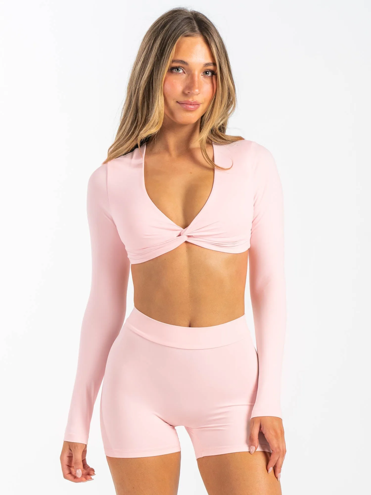 NKD Knot Long Sleeve Top - Pink Musk sold by Ryderwear