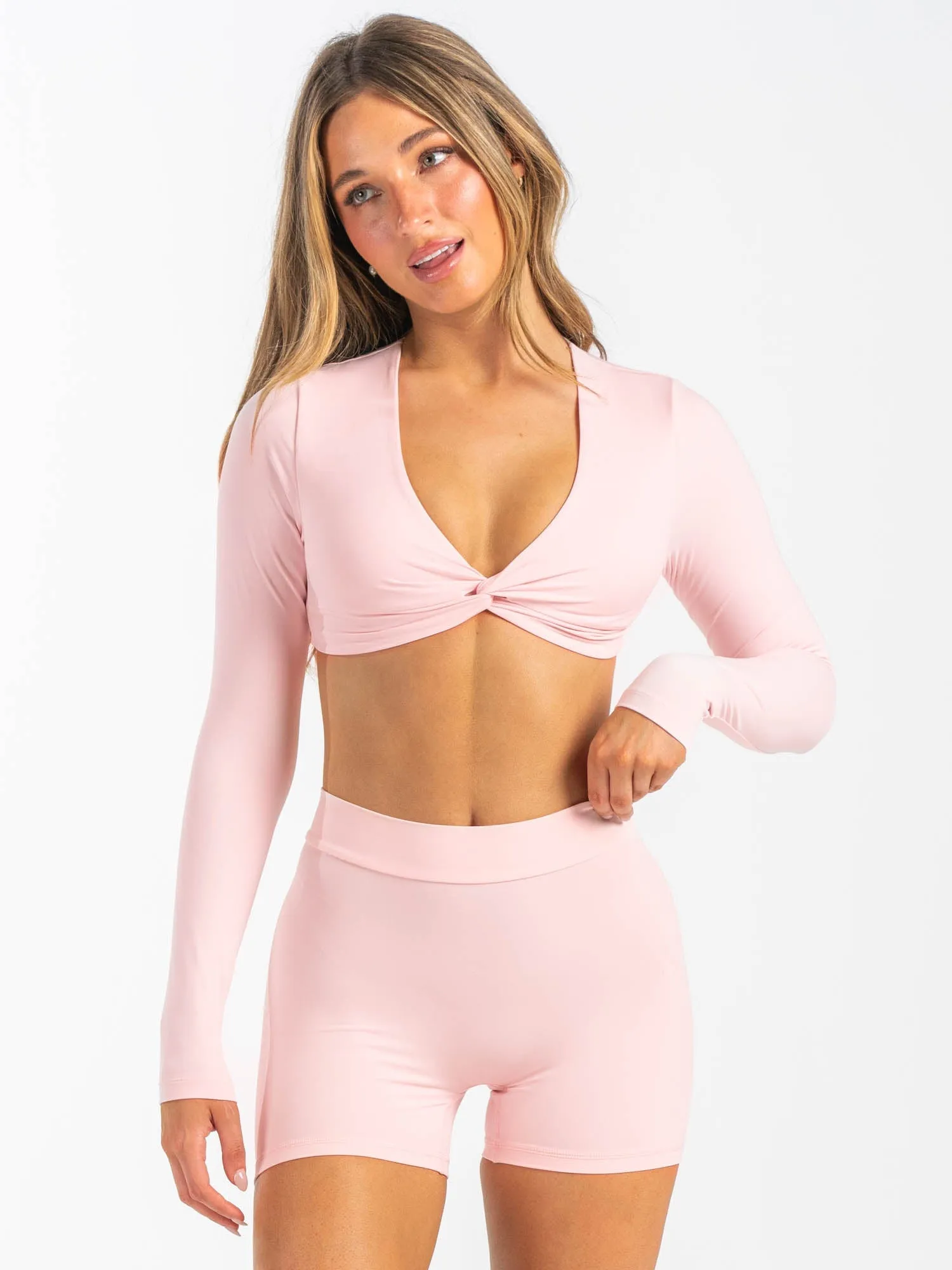 NKD Knot Long Sleeve Top - Pink Musk sold by Ryderwear product image thumbnail 5