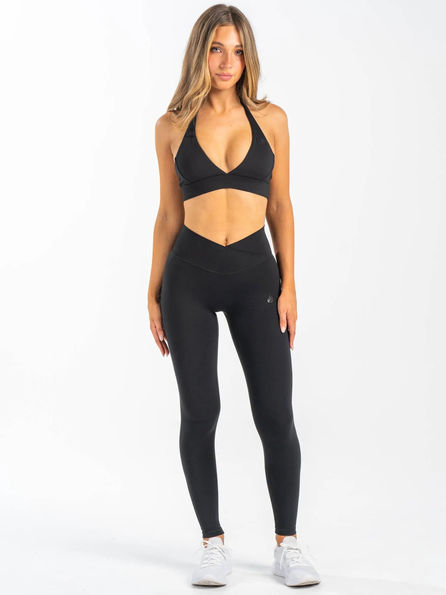 NKD Cross Waist Band Leggings - Black sold by Ryderwear product image thumbnail 4