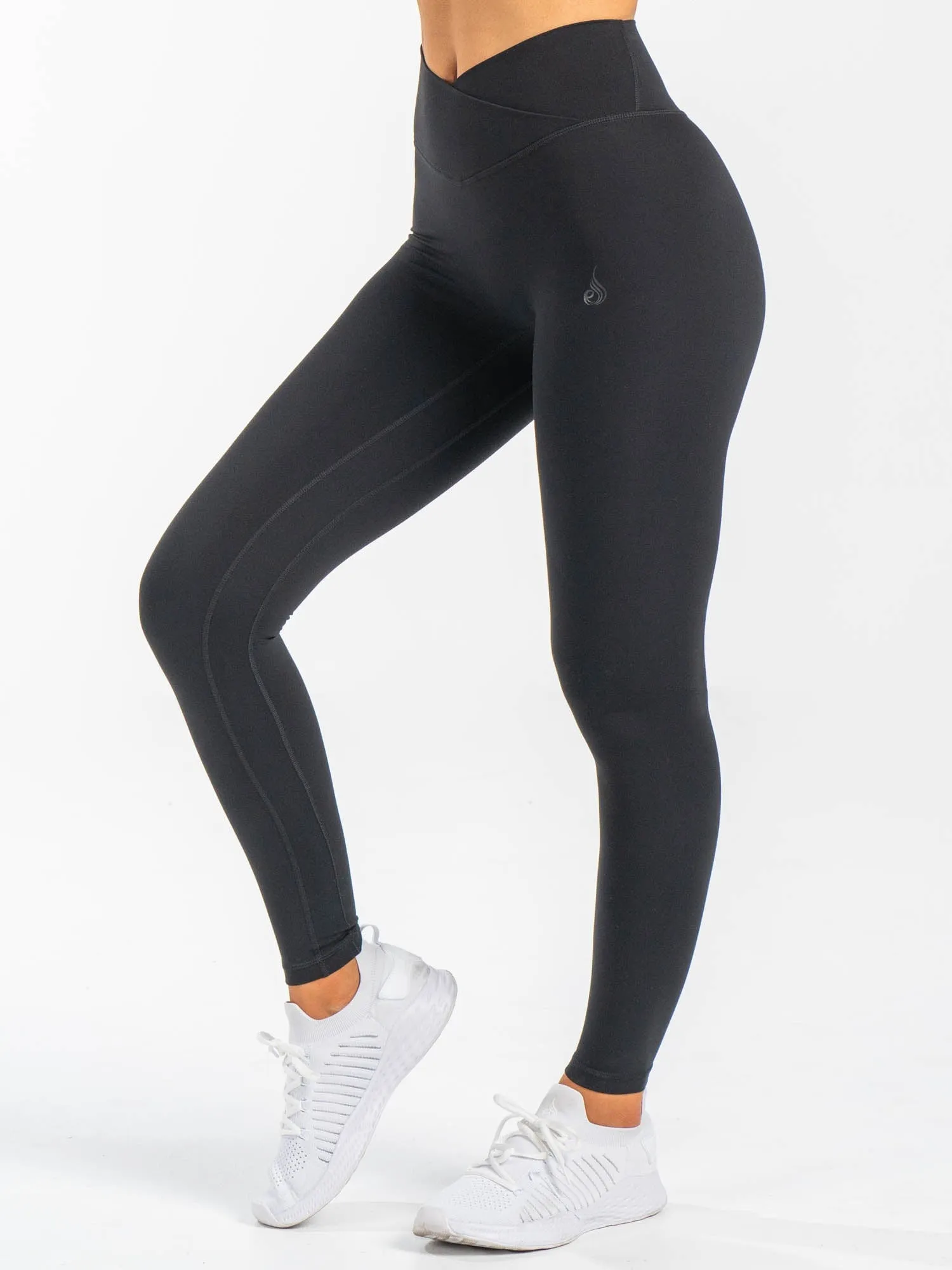 NKD Cross Waist Band Leggings - Black sold by Ryderwear product image thumbnail 2