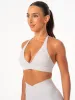 NKD Halter Sports Bra - Sugar Dust sold by Ryderwear