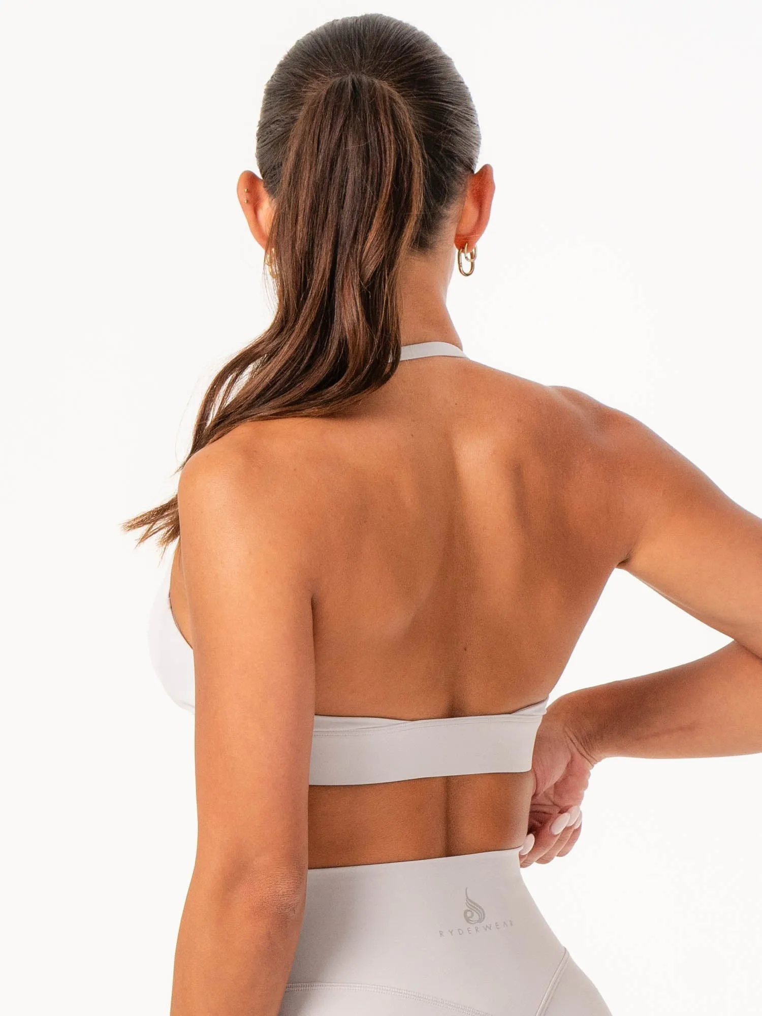 NKD Halter Sports Bra - Sugar Dust sold by Ryderwear product image thumbnail 2