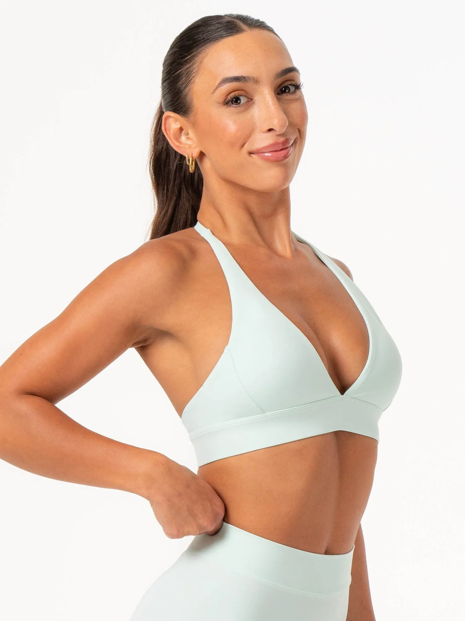 NKD Halter Sports Bra - Cool Mint sold by Ryderwear product image thumbnail 3