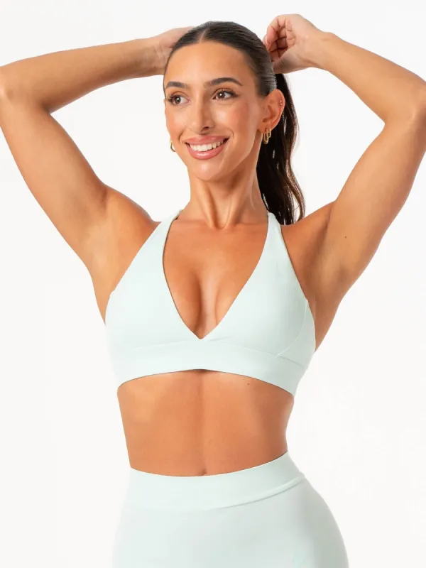 NKD Halter Sports Bra - Cool Mint sold by Ryderwear