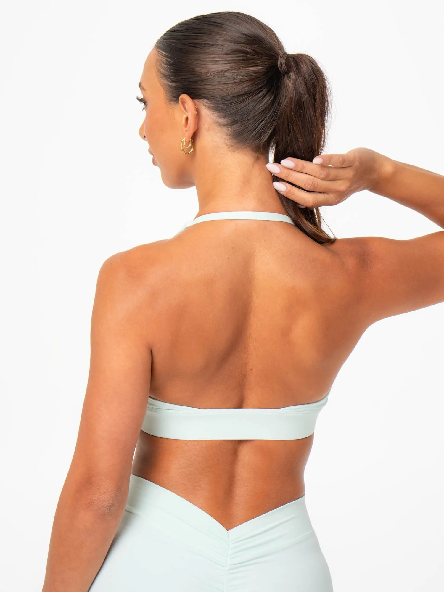 NKD Halter Sports Bra - Cool Mint sold by Ryderwear product image thumbnail 2