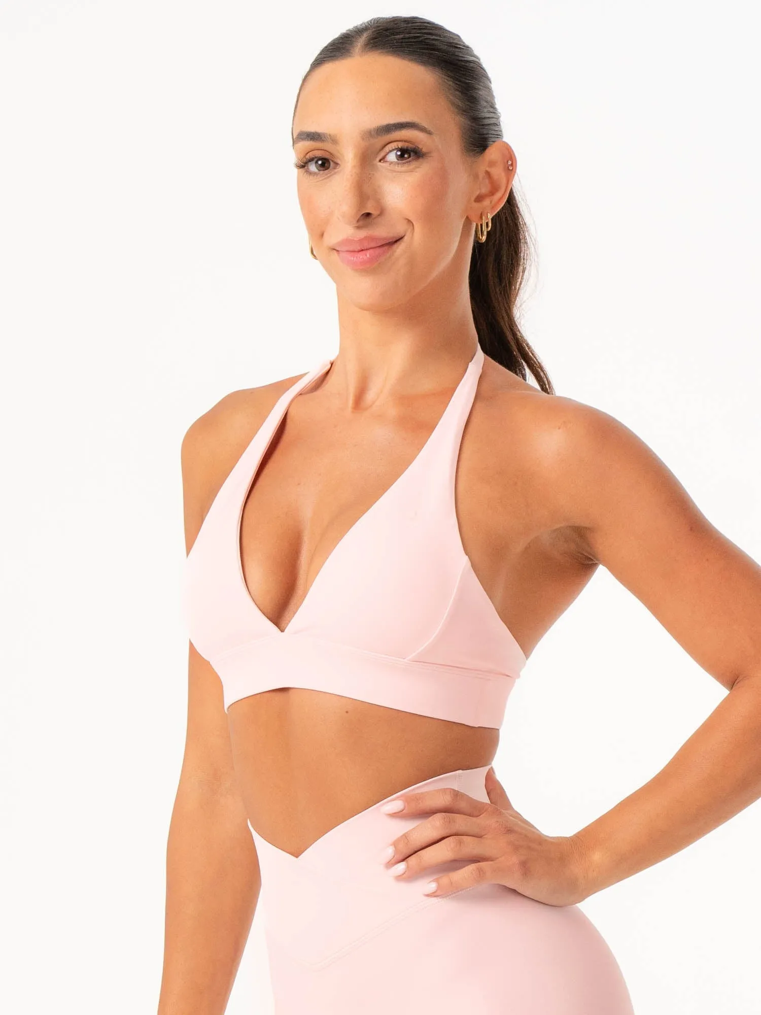 NKD Halter Sports Bra - Pink Musk sold by Ryderwear product image thumbnail 3