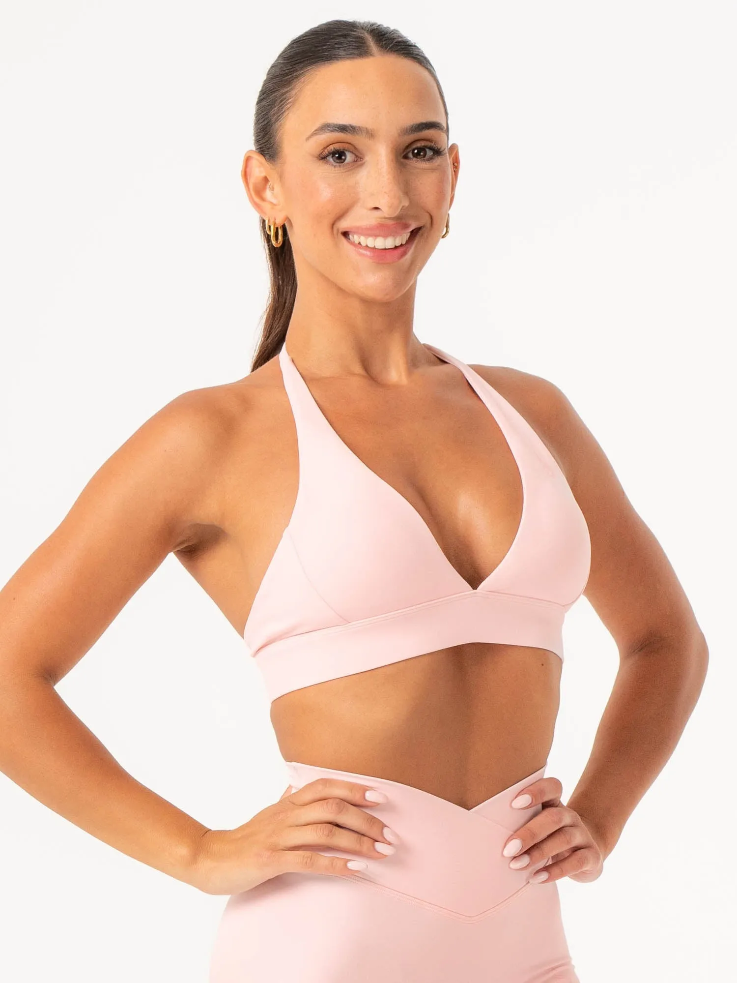 NKD Halter Sports Bra - Pink Musk sold by Ryderwear product image thumbnail 5