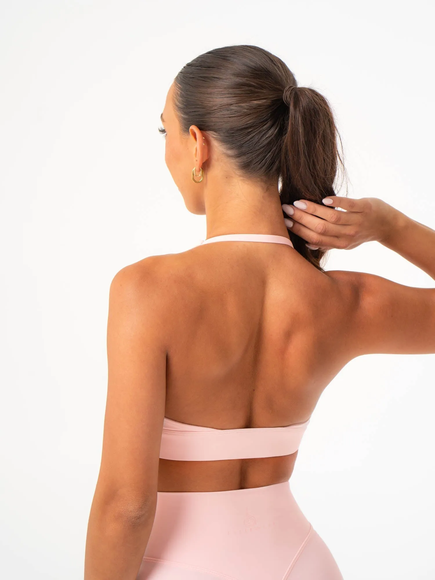 NKD Halter Sports Bra - Pink Musk sold by Ryderwear product image thumbnail 2