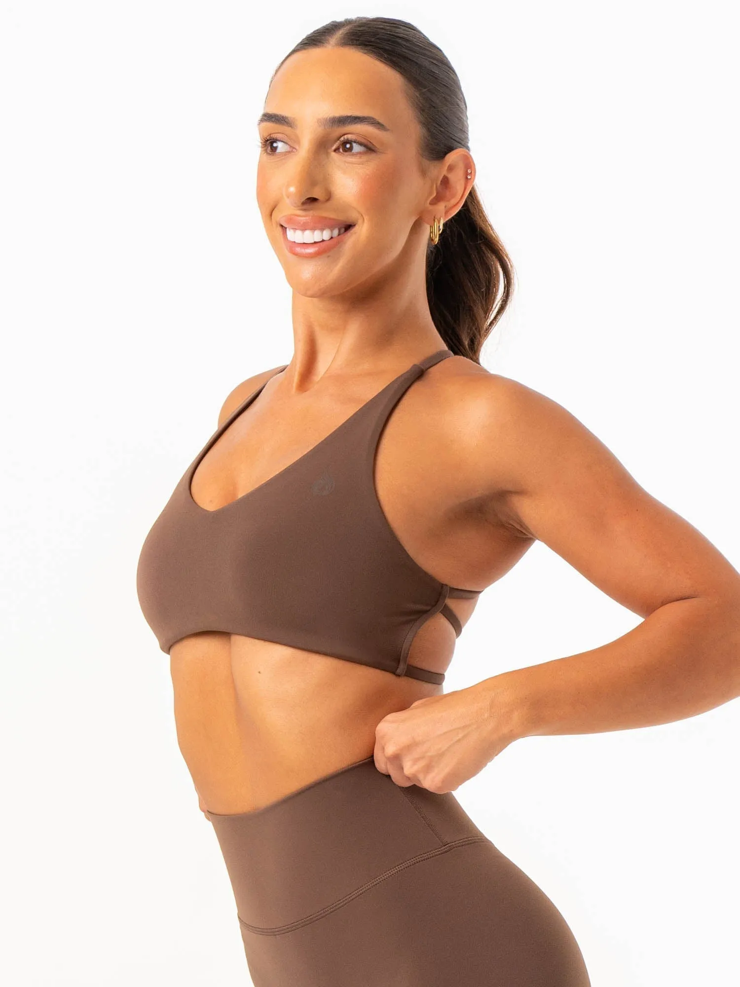 NKD Embody Sports Crop - Chocolate sold by Ryderwear product image thumbnail 4