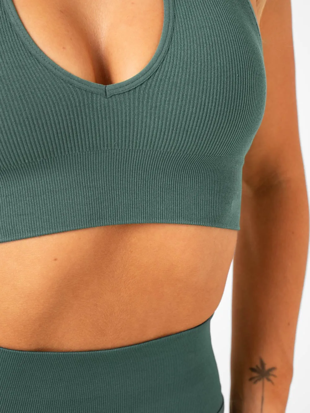 Lift Rib Seamless Halter Sports Bra - Petrol sold by Ryderwear product image thumbnail 4