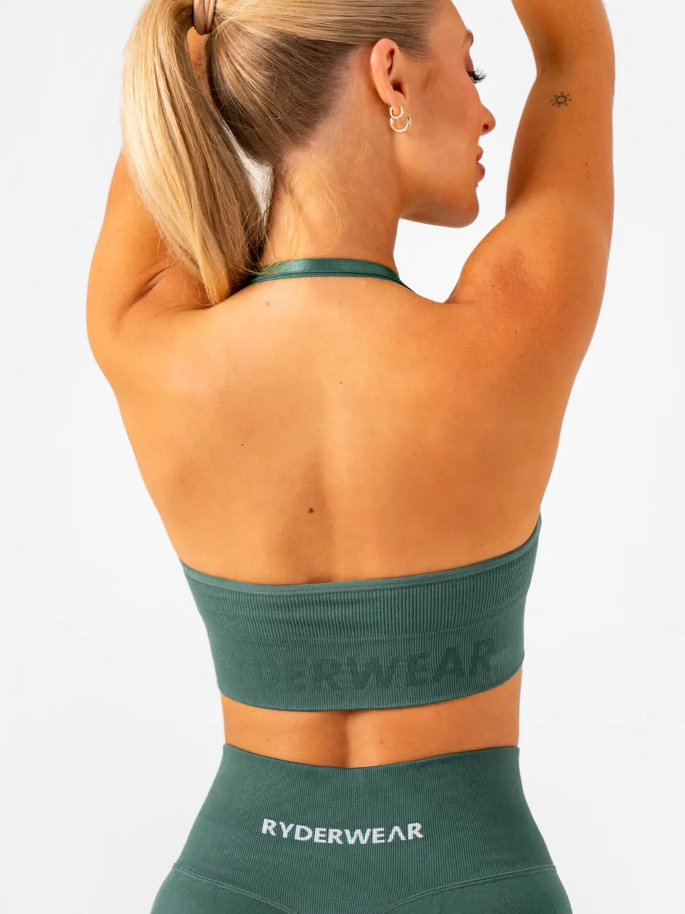 Lift Rib Seamless Halter Sports Bra - Petrol sold by Ryderwear product image thumbnail 2