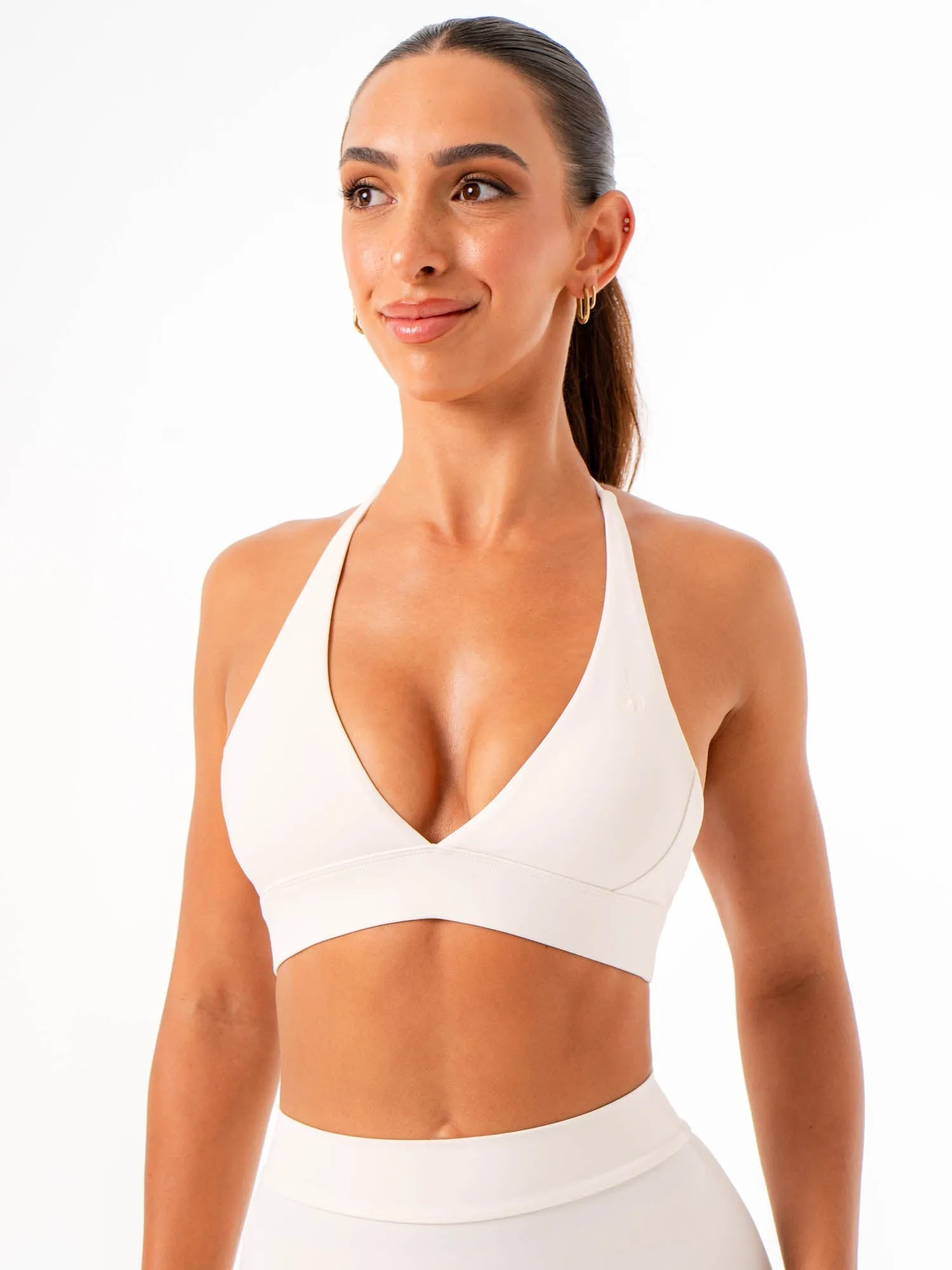 NKD Halter Sports Bra - Off White sold by Ryderwear product image thumbnail 5
