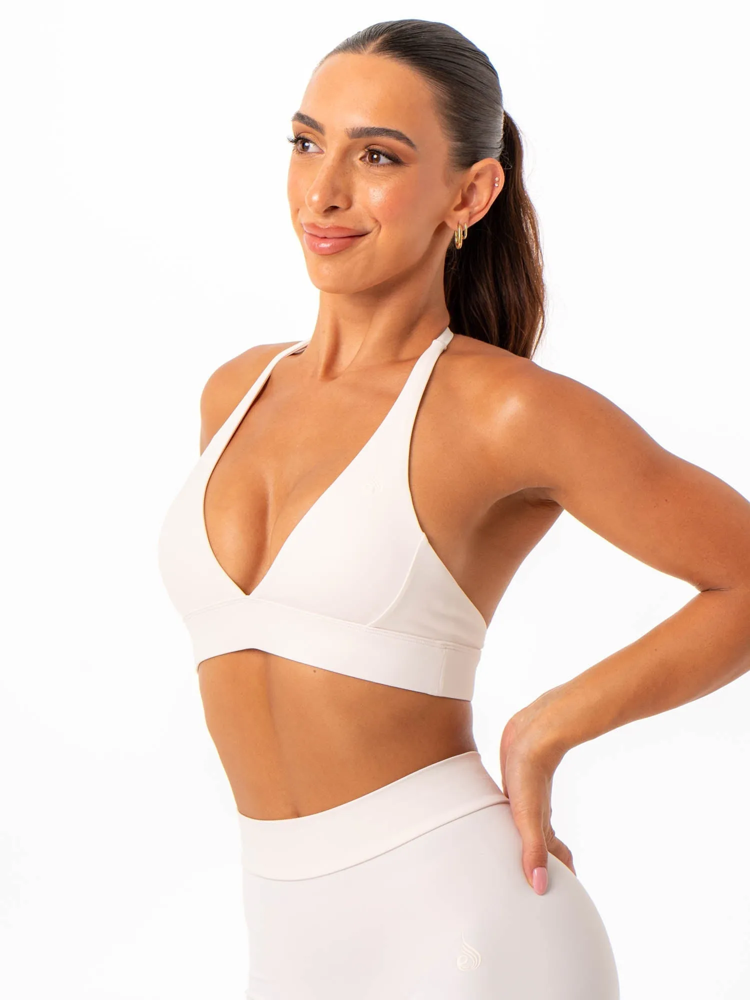 NKD Halter Sports Bra - Off White sold by Ryderwear product image thumbnail 2