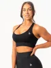 Cross Back Seamless Bra - Black sold by Ryderwear