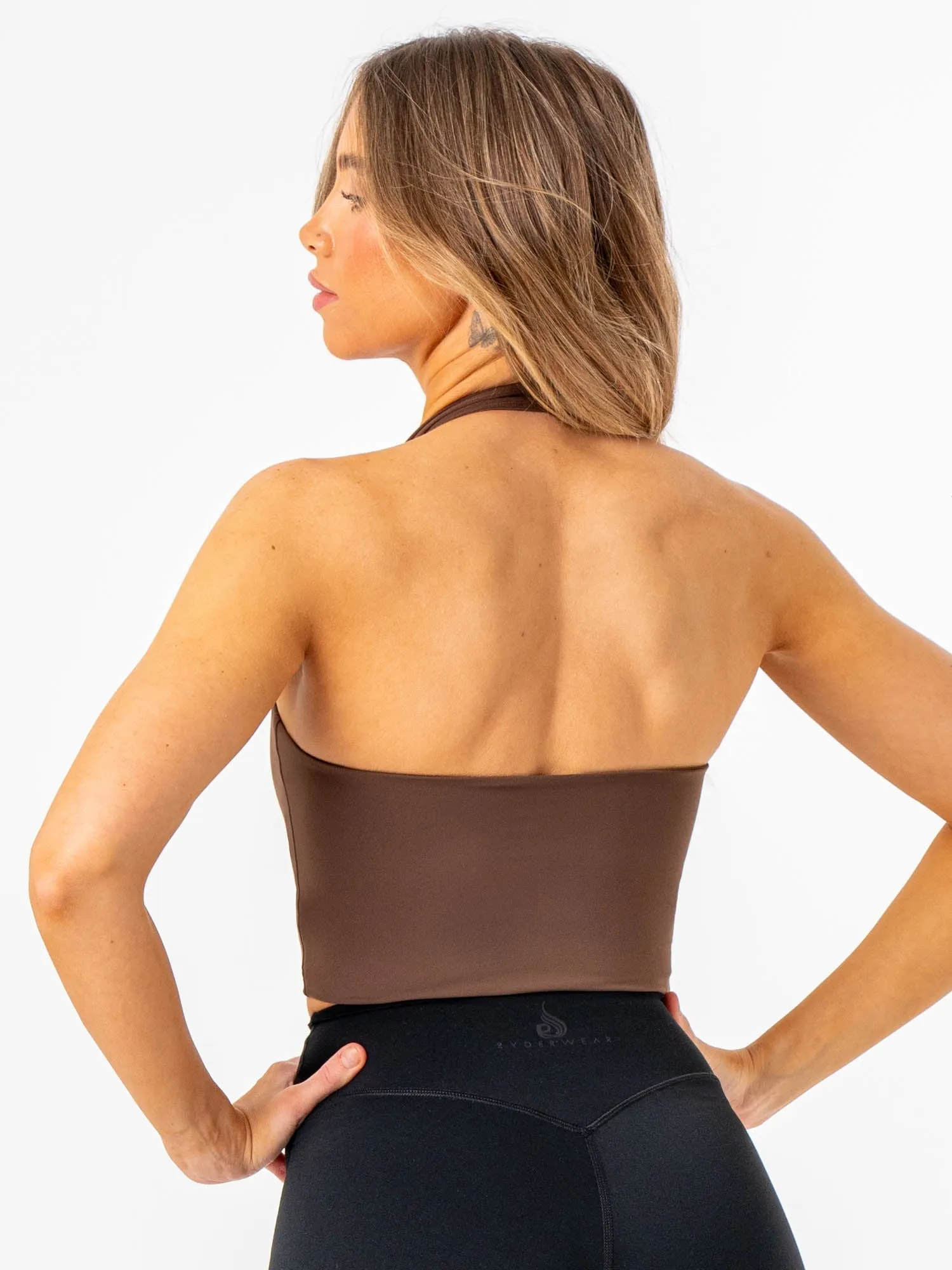 NKD Halter Tank - Chocolate sold by Ryderwear product image thumbnail 2
