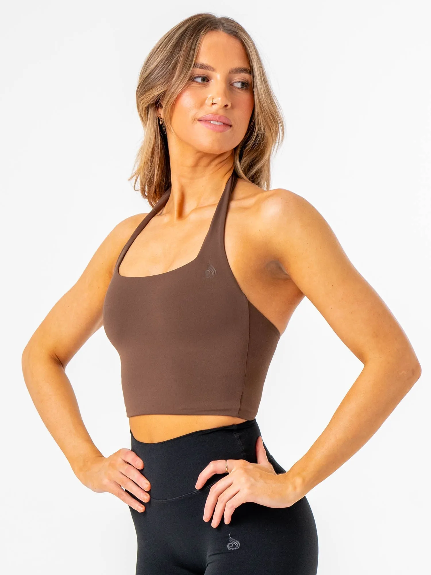NKD Halter Tank - Chocolate sold by Ryderwear product image thumbnail 3
