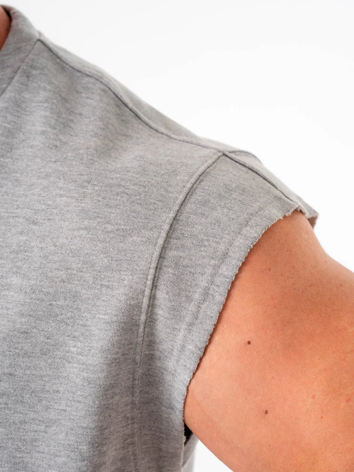 Cut Off Muscle Tank - Grey Marle sold by Ryderwear product image thumbnail 5