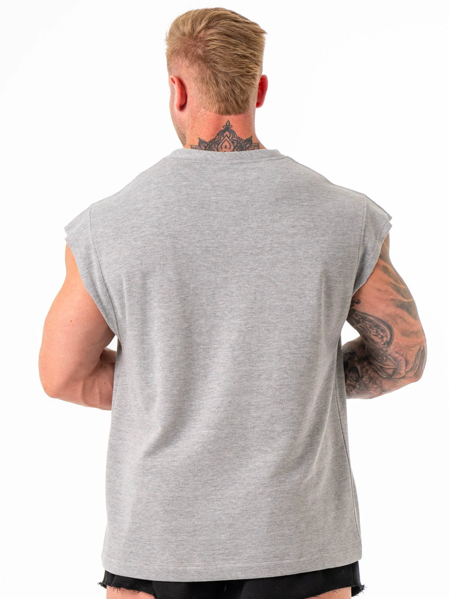 Cut Off Muscle Tank - Grey Marle sold by Ryderwear product image thumbnail 2